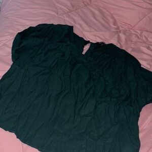 Madewell Gray and Blue Relaxed Cut Out Blouse